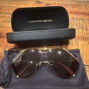 Alexander McQueen Gold Frame Sunglasses